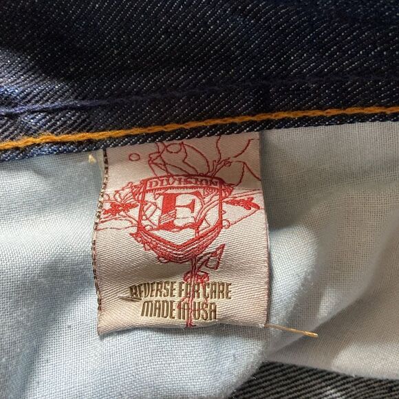 Division E Dark Wash Straight  Jeans 33 - Picture 9 of 10